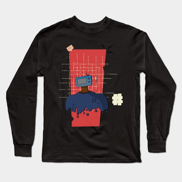 TV Man Long Sleeve T-Shirt by shubhskv